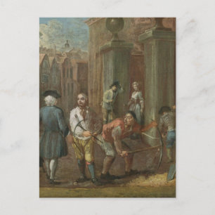 Sign for a Paviour, c.1725 (oil on panel) Postcard