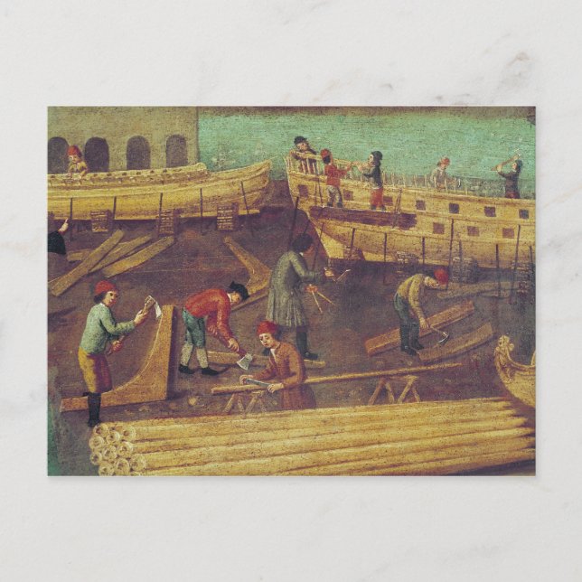 Sign for the Marangoni Family of shipbuilders Postcard (Front)