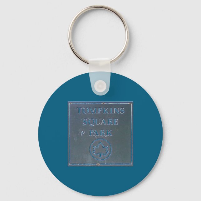 Sign From Tompkins Square Park New York City  Key Ring (Front)