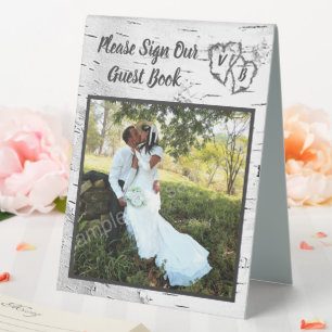 Sign Guest Book Birch Tree Wedding Photo 