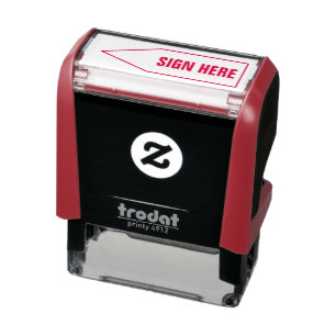 Sign Here Business Contract Signature Self-inking Stamp