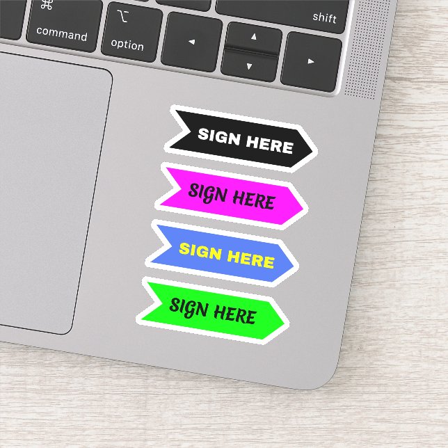 Sign Here (Signature) Arrow (Detail)