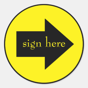 sign here stickers by dalDesignNZ