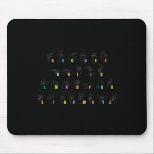 Sign Language Alphabet Design Deafness Awareness A Mouse Mat