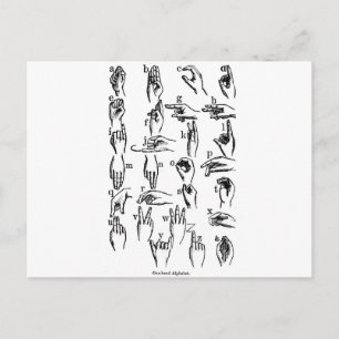 Sign Language Alphabet Postcard