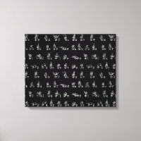 Sign Language Alphabet // White on Black //