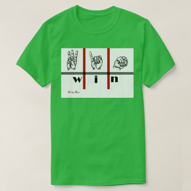 Sign Language Art win T-Shirt (Design Front)