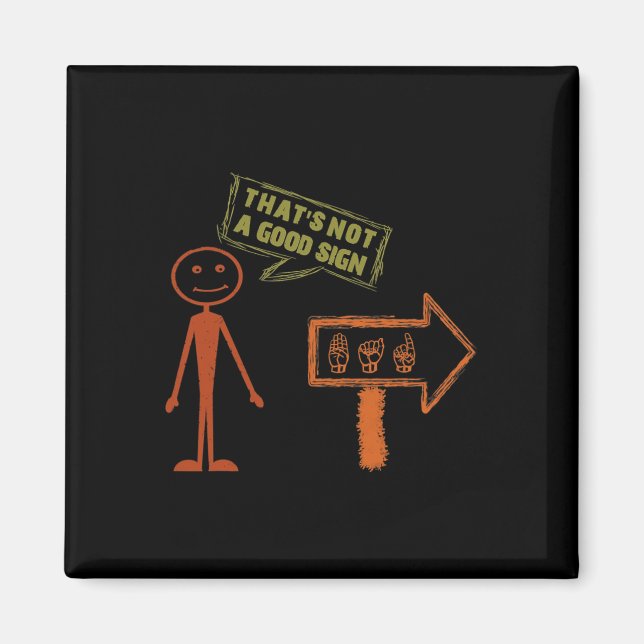 Sign Language ASL American Hand Talking Awareness  Magnet (Front)