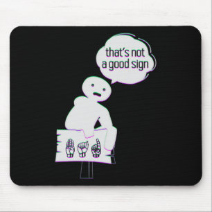 Sign Language ASL American Hand Talking Awareness  Mouse Mat