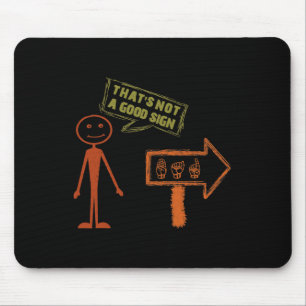 Sign Language ASL American Hand Talking Awareness  Mouse Mat