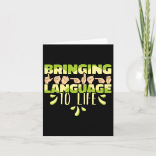 Sign Language Asl Bringing Language To Life Card