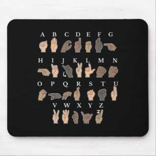 Sign Language Asl Hand Gesture Deaf Awareness  Mouse Mat