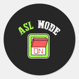 Sign Language Asl Im Deaf Awareness  Classic Round Sticker
