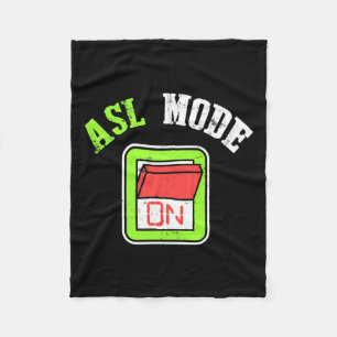 Sign Language Asl Im Deaf Awareness Fleece Blanket