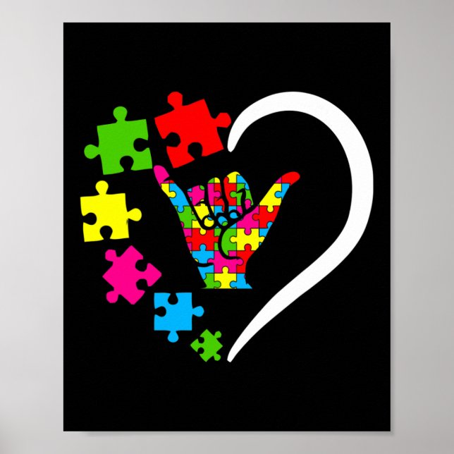 Sign Language ASL Love Autism Awareness Day Appare (Front)