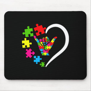 Sign Language ASL Love Autism Awareness Day Appare Mouse Mat