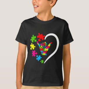 Sign Language ASL Love Autism Awareness Day Appare T-Shirt