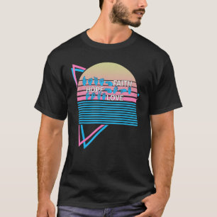 Sign Language ASL Retro Faith Hope Love T-Shirt