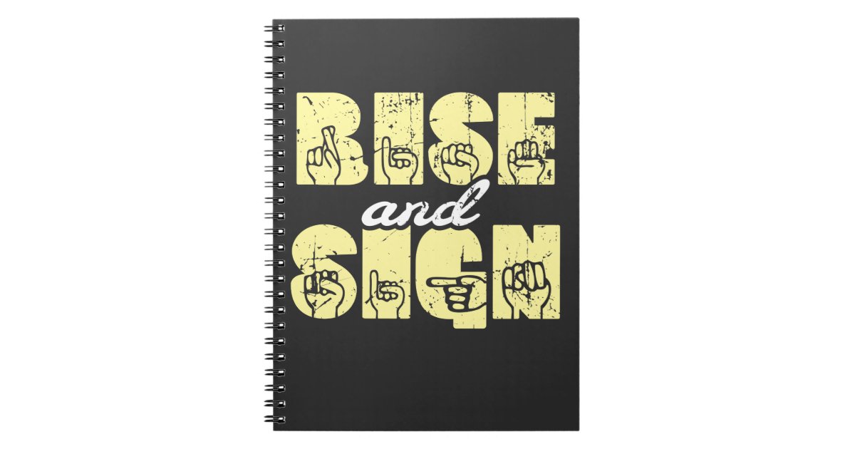 Sign Language ASL Rise and Sign Notebook | Zazzle
