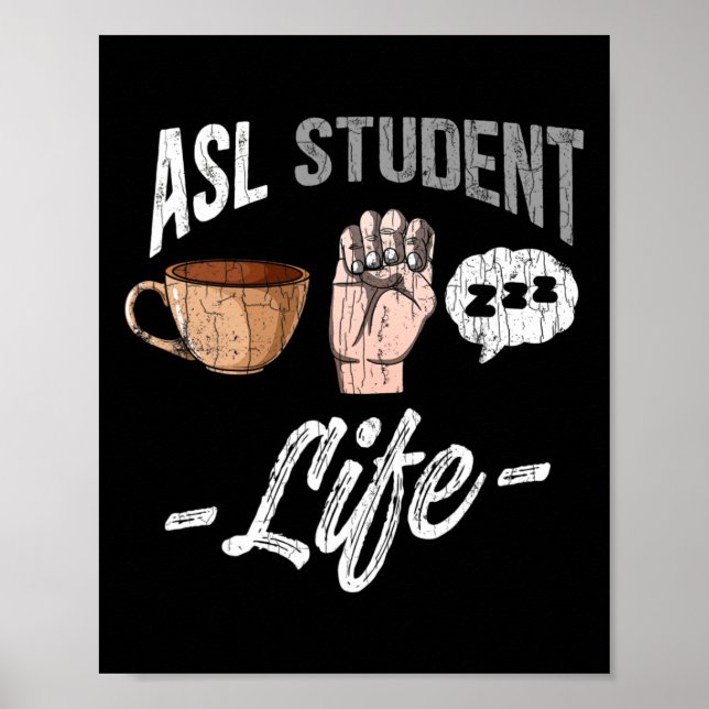 Sign Language Attire Deaf Awareness Asl Student Fu (Front)