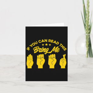 Sign Language Bring Me Beer Deaf 1 Card