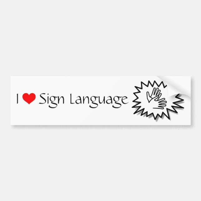 Sign Language Bumper Sticker (Front)
