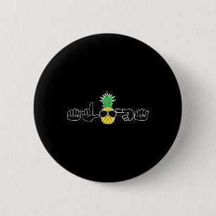 Sign Language Clothes Beach Deaf Signing Awareness 6 Cm Round Badge