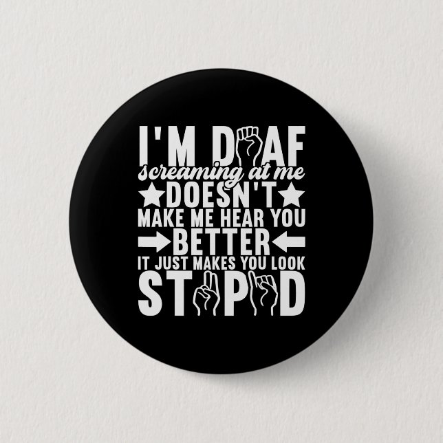 Sign Language Deaf Awareness 11  6 Cm Round Badge (Front)