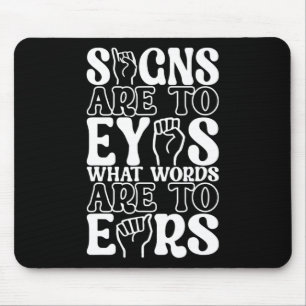 Sign Language Deaf Awareness 12 Mouse Mat