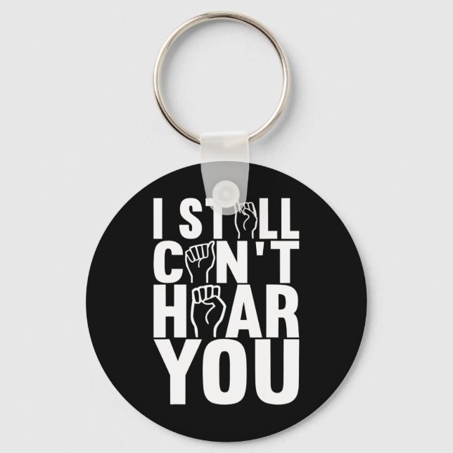 Sign Language Deaf Awareness 15  Key Ring (Front)