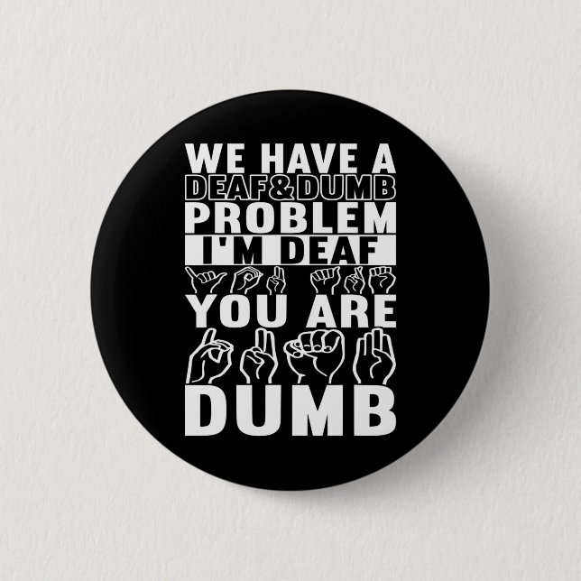 Sign Language Deaf Awareness 16  6 Cm Round Badge (Front)