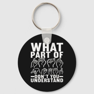 Sign Language Deaf Awareness 17  Key Ring