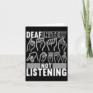 Sign Language Deaf Awareness 1  Card