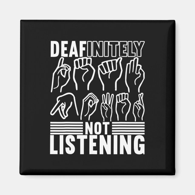 Sign Language Deaf Awareness 1  Magnet (Front)