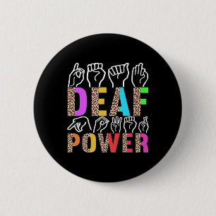 Sign Language Deaf Awareness 3 6 Cm Round Badge