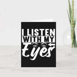 Sign Language Deaf Awareness 4 Card