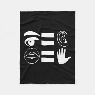 Sign Language Deaf Awareness 6 Fleece Blanket