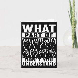 Sign Language Deaf Awareness 7 Card