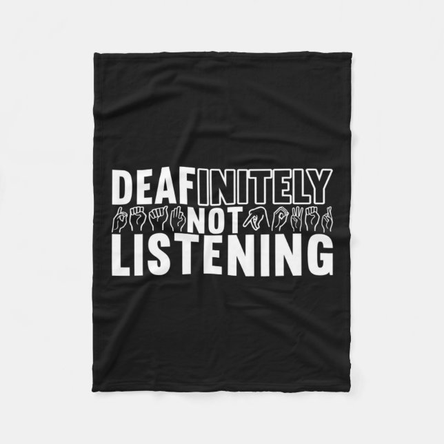 Sign Language Deaf Awareness 9  Fleece Blanket (Front)