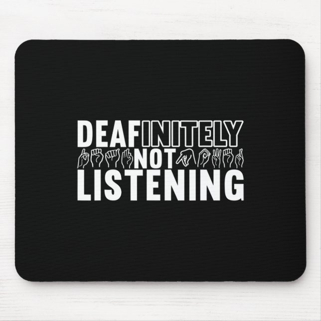 Sign Language Deaf Awareness 9  Mouse Mat (Front)