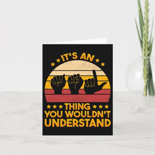Sign Language Deaf Awareness And Asl 1  Card (Front)