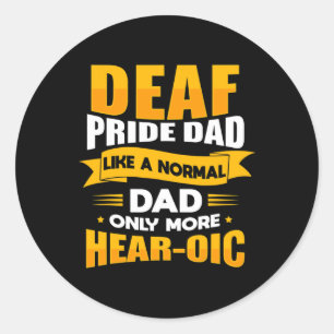 Sign Language Deaf Awareness Asl And Deaf Pride Da Classic Round Sticker