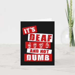 Sign Language Deaf Awareness Hand Talk ASL Lenguaj Card