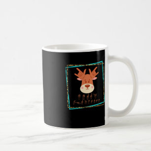 Sign Language Deaf Christmas Reindeer Deaf ASL awa Coffee Mug