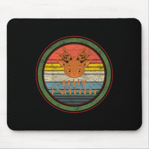 Sign Language Deaf Christmas Reindeer Deaf ASL awa Mouse Mat
