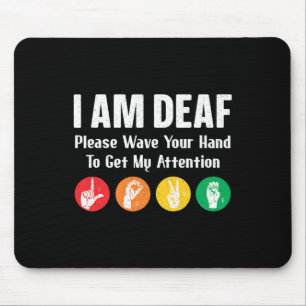 Sign Language Hand Interpreter Asl Deaf Awareness Mouse Mat