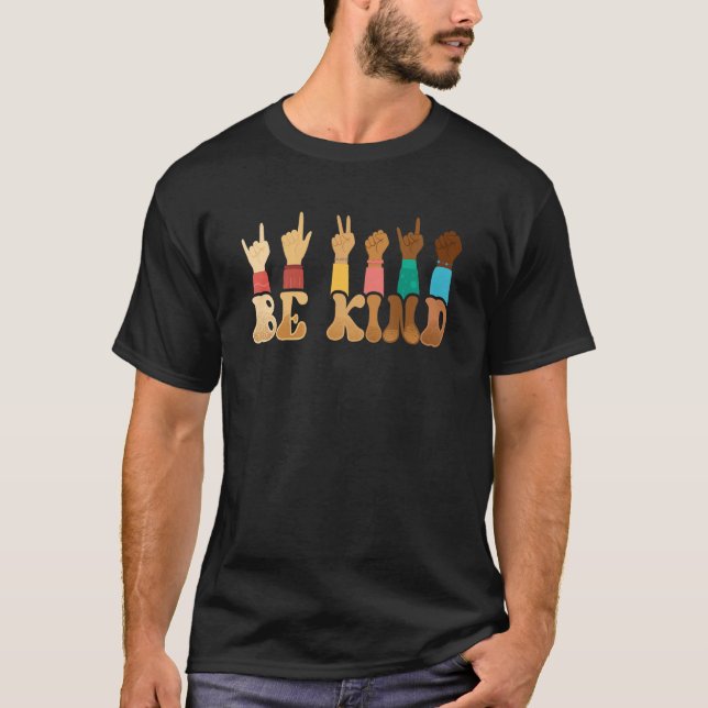 Sign Language Hand Talking Teachers Interpreter Me T-Shirt (Front)