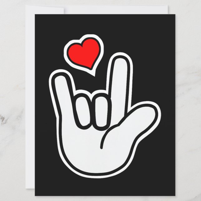 Sign Language I Love You Sign (Front)