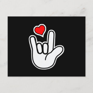 Sign Language I Love You Sign Enclosure Card