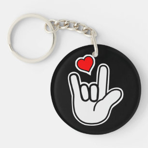 Sign Language I Love You Sign Key Ring